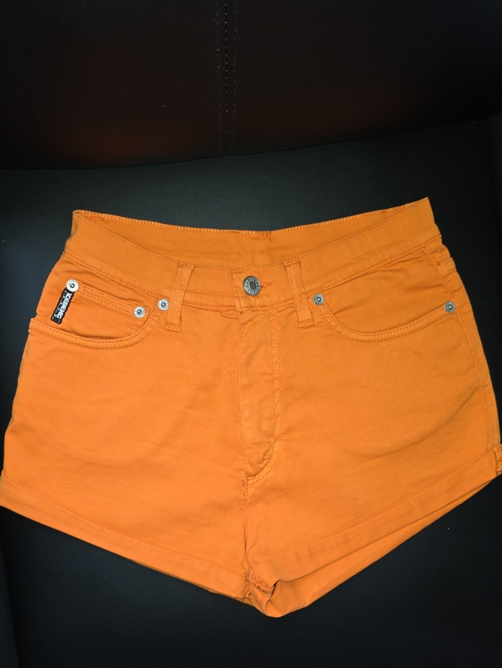Iceberg Bright Orange Denim Shorts